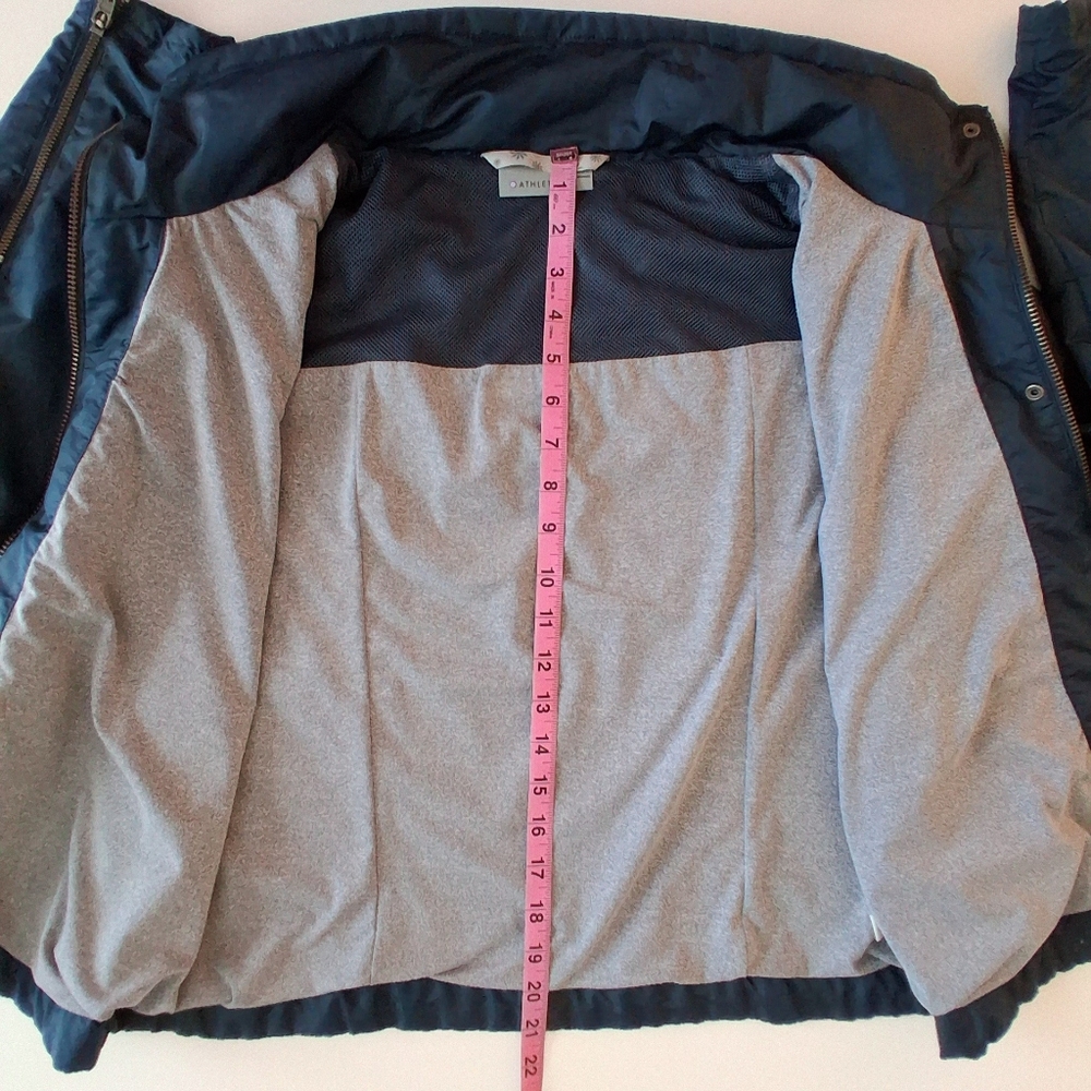 Athleta Windbreaker Bomber Jacket Women's Sz Medium Navy Blue - Picture 10 of 11